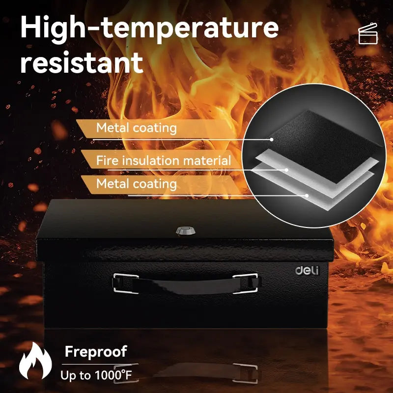 Deli Portable Fire Proof Safe Box (ET610)