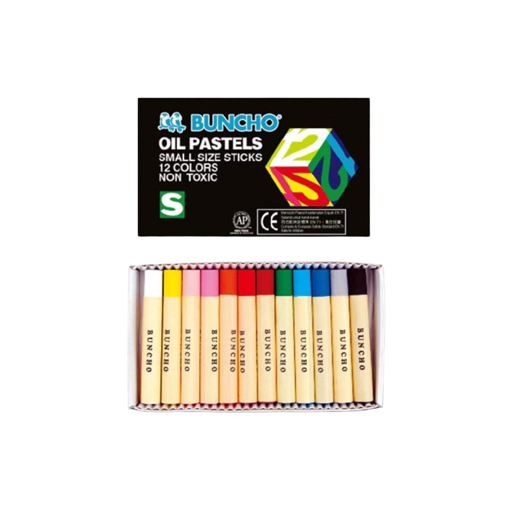 Buncho Oil Pastel Small Sticks - 12 Colours