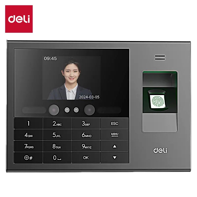 Deli Face, Fingerprint & Palm Vein Recognition Attendance Machine (ES172)
