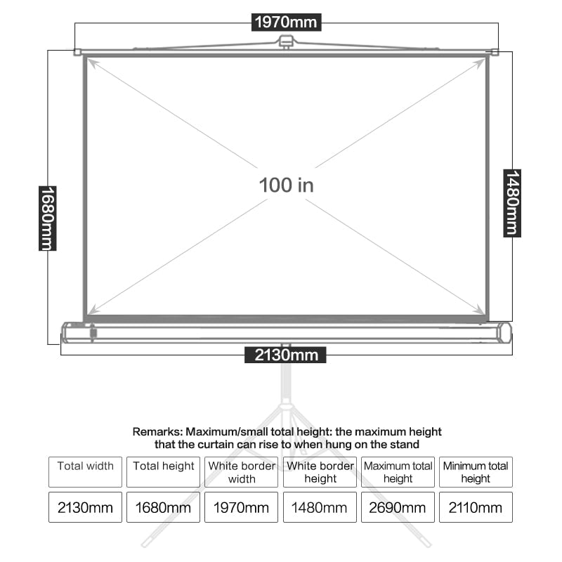 Deli Projector Screen (E50491)