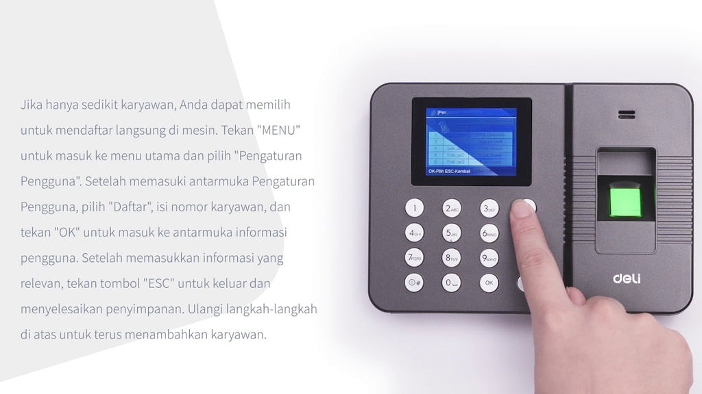Deli Fingerprint Attendance Machine Deli (E3960)